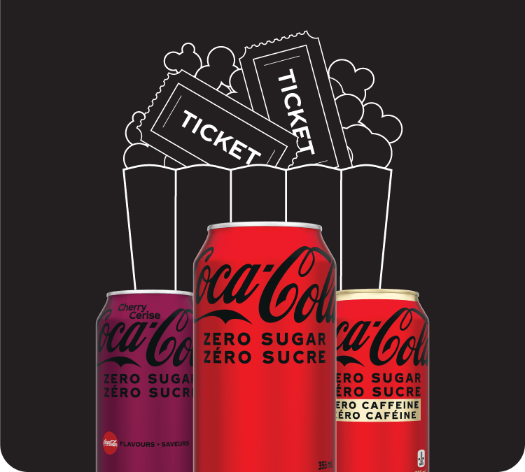 Tickets. Coca-Cola Zero Sugar 355 mL cans